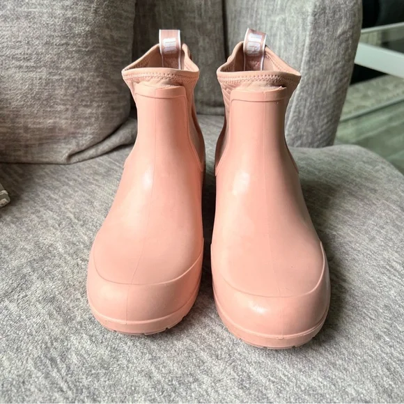 UGG Pink Ankle Rain Boots - Picture 2 of 5